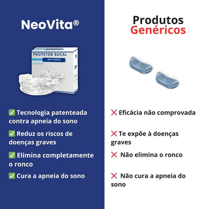 NeoVita® Protetor Bucal Ajustável Anti-Ronco